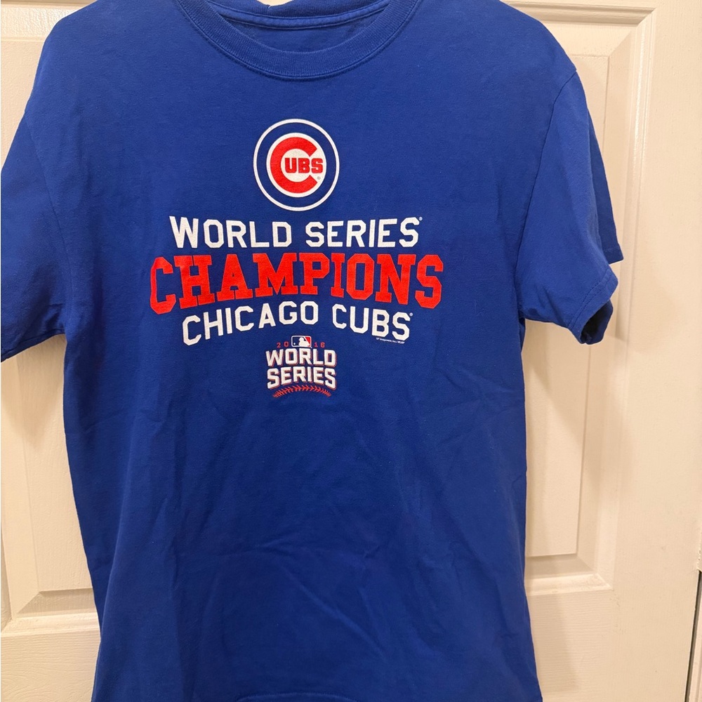 Chicago Cubs World Series Champions Blue Tee